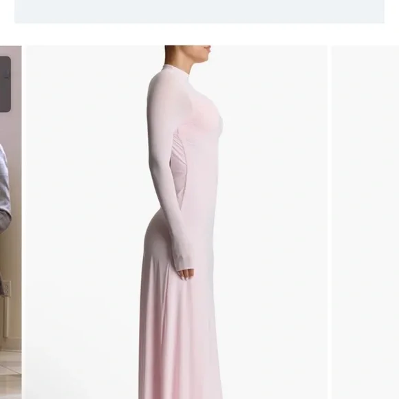 Naked Wardrobe Baby Pink Open Back Maxi Dress | NWT | Size M 💗 - Picture 6 of 7